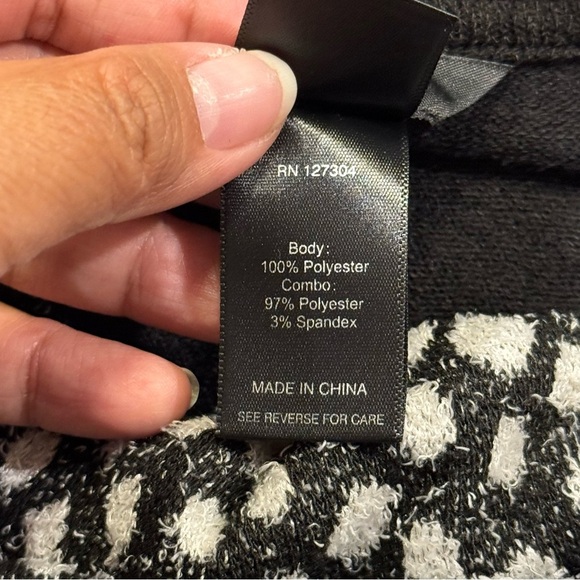 Ali Miles Size XL 3/4 Sleeves Cowl Neck Tunic Sweater Abstract Artsy Lagenlook - Picture 4 of 6